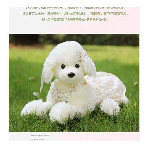 50 cm plush lying poodle shepherd dog skirt poodle doll gift w4147