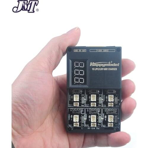 6 in 1 3.7V 3.8V 1S Lipo LiHv Battery Charger Board for Tiny 6 7 QX65 Mobula7 Mobula6 Mini RC Quadcopter FPV Racing Drone Bwhoop