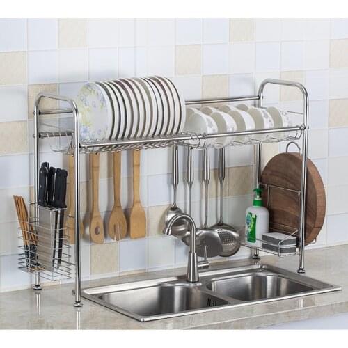 70cm Over Sink Dish Drying Rack Kitchen Storage Countertop Organizer Kitchen Organizer Utensil Holder Dish Drying Rack