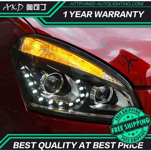 AKD tuning cars Headlight for Nissan Qashqai 2008-2016 Headlight LED DRL Hid Bi Xenon beam Signal light angel eyes