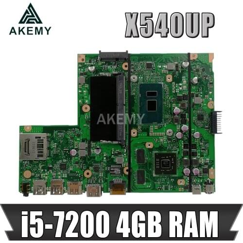 Akemy X540UP laptop Motherboard X540UP X540U A540U R504U Mainboard i5-7200 4GB RAM X540UP