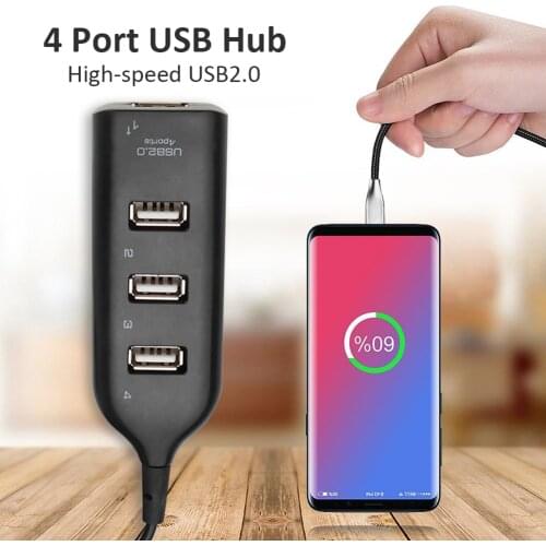ALLOYSEED 5Mbps High Speed USB Hub USB 2.0 Adapter Expander 4 Port USB Hub Splitter For Laptop PC Notebook Receiver Accessories
