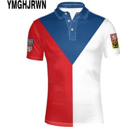 CZECH REPUBLIC youth diy free custom name number cze Polo shirt nation flag czechia country cz college print photo clothing