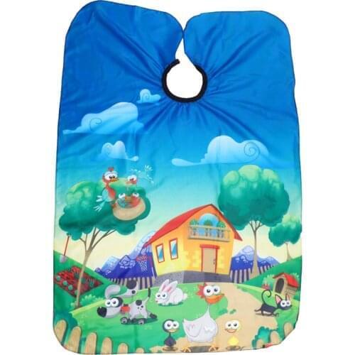 Kids Hairdresser Cutting Cape Hairdresser Salon Hair Styling Apron Kids Boys Girls Animal Pattern Styling Shampoo Salon Cape