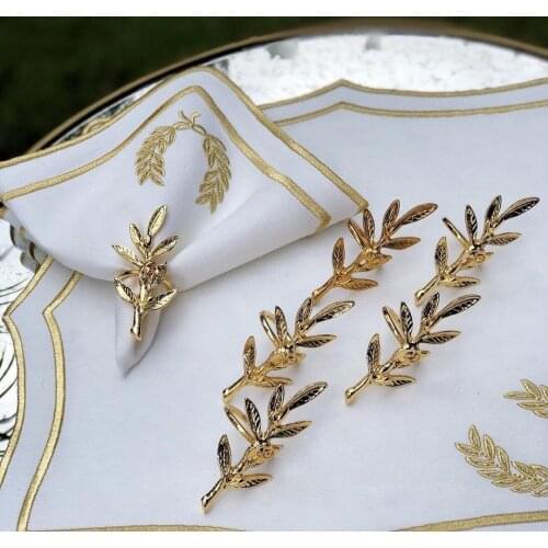 Elegant High Quality Silver Golden Napkin Holder 6PCS First Class Plating Metal Napkin Ring for Table Party Wedding Dinner Decor