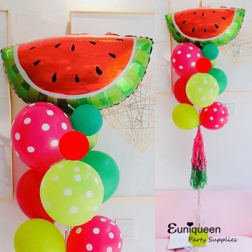 Euniqueen Watermelon Aluminum Foil Balloons Birthday Summer Party Decor Fruit Balloon Helium Wedding Supplies Kids Toy