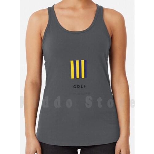 Flag : Golf tank tops vest sleeveless Maritime Marine Navy Flag Signal International Code Sign Golf Pilot Minimalist
