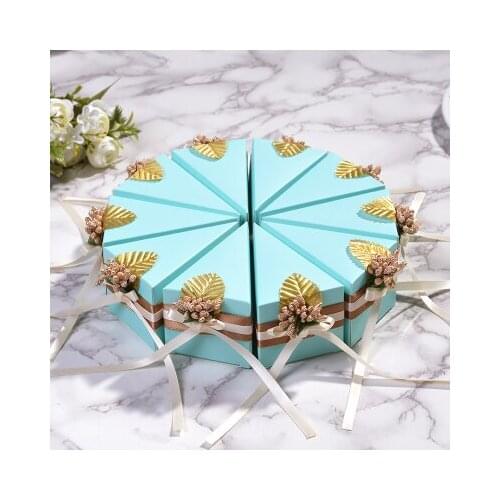 Blue / Pink/ Red Kid Milk Bottle Triangular Cake Style Baby Shower Party Candy Boxes Chocolate Boxes Gift Box Bomboniera