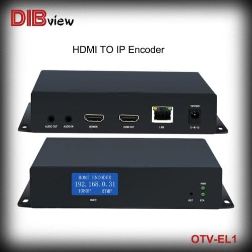 H265 H264 HDMI IPTV Streaming Encoder With OLED SRT RTSP RTMPS IP Video Facebook YouTube Encoder