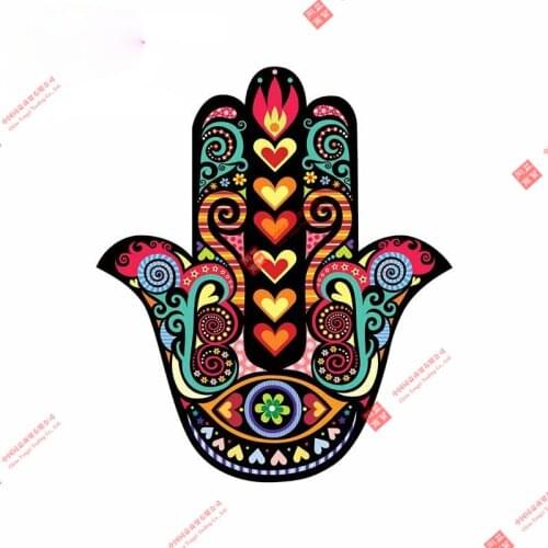 Selling Hamsa Hand Anime Car Sticker Decal Decor Motorcycle Off-road Laptop Trunk Guitar PVC Vinyl Stickers
