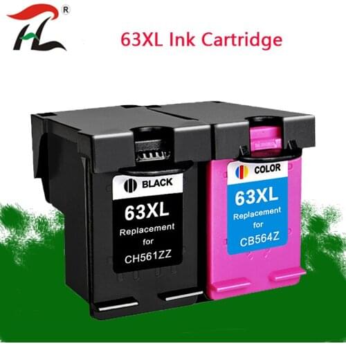 YLC 63XL Ink Cartridge Replacement for hp 63 XL Ink Cartridge HP63 for Deskjet 1110 2130 2131 2132 3630 5220 5230 5252 Printer