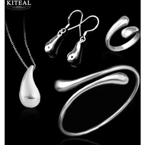 KITEAL High Quality Maiden charm bracelet Drop set 1.6cm*0.7cm water drop pulseira feminina Top Quality Jewelry