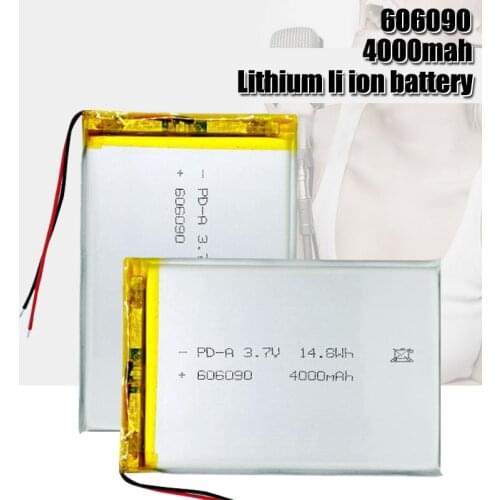 3.7V 4000mAh 606090 Cells Lithium Li-po Battery Li-ion Polymer Batteries for Tablet E-Book Powerbank PC Laptop