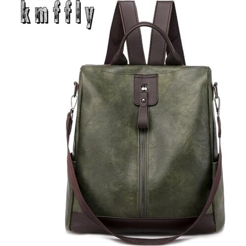 2020 New Multifunction Backpack Women Leather Backpack Large Capacity School bags for Girls Fashion Female Bagpack mochila