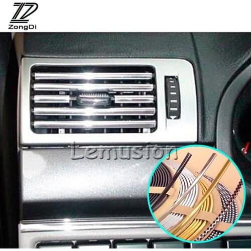 ZD 3M DIY Car Interior Mouldings Chrome Strip For Subaru Forester XV Renault Duster Megane 2 Logan Captur Jeep Renegade Wrangler