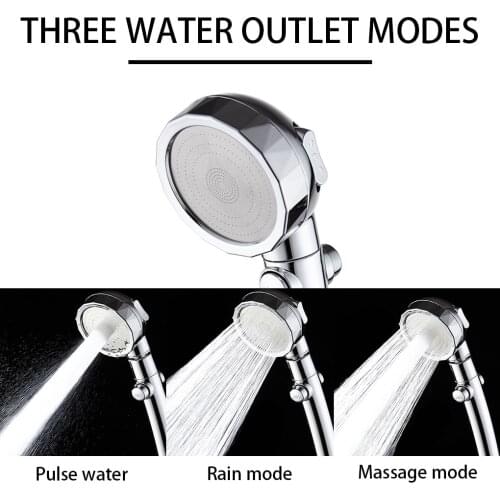 3 Modes Shower Head High Pressure Adjustable Bath Showerhead Removable 300 Holes Nozzle 5Modes Sprayer Bathroom Filter For Water