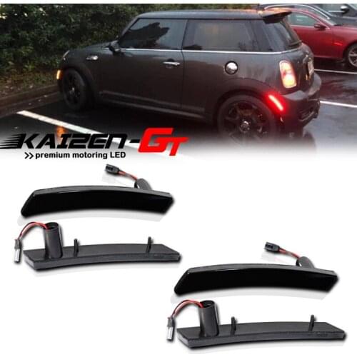 Front Amber Rear Red LED Side Marker Lights / Fender Flare Lamps For 2002-2008 1st Gen MINI Cooper R50 R52 R53 Turn Signal Light