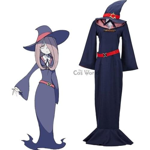 Little Witch Academia Sucy Mambavaran Dress Uniform Outfit Anime Halloween Hallowmas Cosplay Costumes