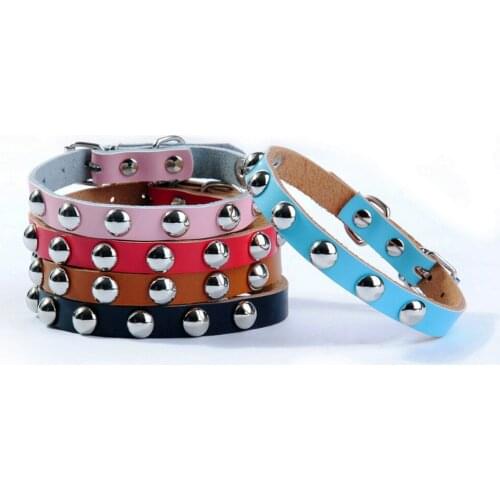 Spiked Studded Small Large Dog Collar Rivet Accessory Hond Neck Strap For Puppy Necklace Leather PU Pitbull Bulldog Pet Supplies