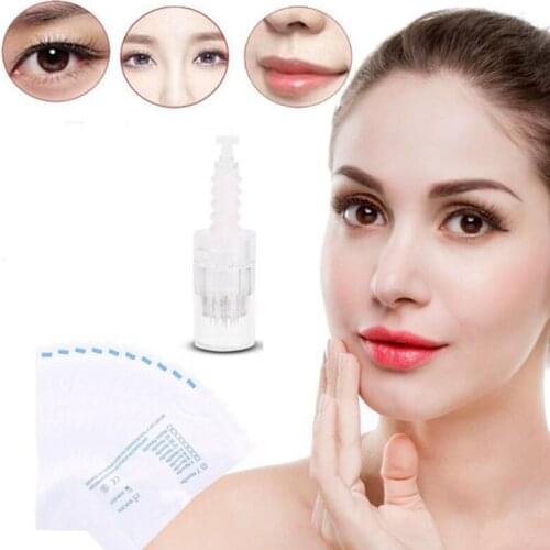 Replaceable e needle head for Dr.pen N2/M5/m7 Derma pen cartridge disposable 9/12/24/36/42pins 3D/5D round Nano silicon needles