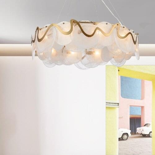Modern Chandelier Glass LED Chandelier Lighting Living Room Kitchen Bedroom Loft Decorative Light Fixture
