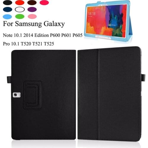 PU Leather Slim Folding For Samsung Galaxy Note 10.1 SM-P600 SM-P601 2014 Edition /Tab pro 10.5 T520 T521 T525 Case+Pen