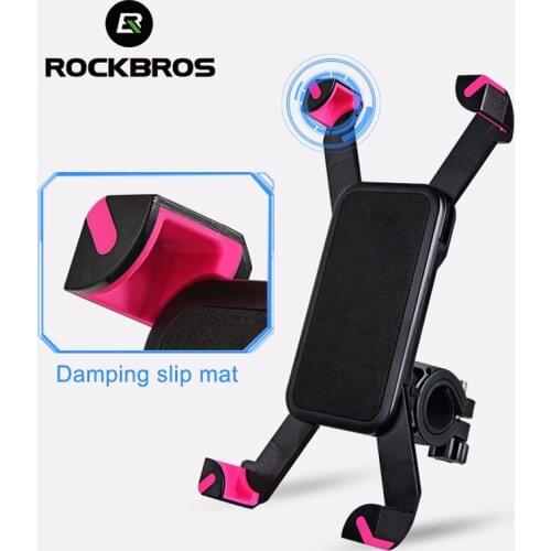 ROCKBROS Adjustable Bicycle Bike Phone Holder Handlebar Clip Bike Stand Mount Bracket For IPhone Samsung HTC Sony Cellphone