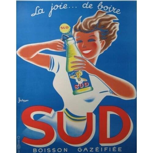 SUD LEMONADE VINTAGE METAL TIN SIGN POSTER WALL PLAQUE