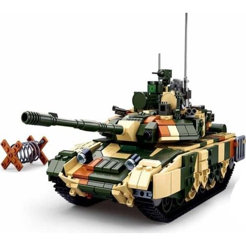 Military Series World War Russia T90MS Main Battle Tank SWAT Action Figures building blocks Toys Gifts