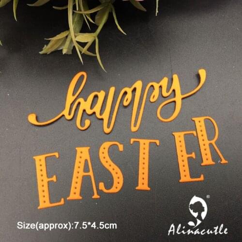 Die Cut Metal die Cutting die Happy Easter wish letters DIY Scrapbooking Paper Craft Card Art Cutter Alinacraft