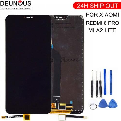 New For Xiaomi Mi A2 Lite LCD Display + Frame Touch Screen Redmi 6 Pro LCD Digitizer Replacement Repair Spare Parts