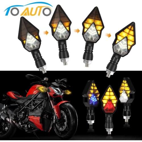 1pcs Motorcycle Turn Signal Light Tail Lights DRL Flasher Flowing Water Tail Lamp Waterproof ABS LED for Honda YAMAHA TMAX 12V