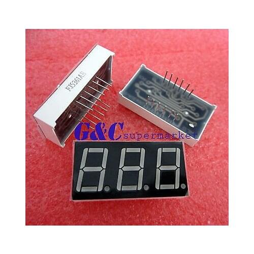 10PCS 0.56 inch 3 digit Red Led display 7 segment Common cathode GOOD QUALITY diy electronics
