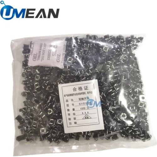 1000pcs 6*6*5mm Push Touch On Off Switch Button DIP 4 PIN Micro Tact Switches Electrical for Induction Cooker Wholesale