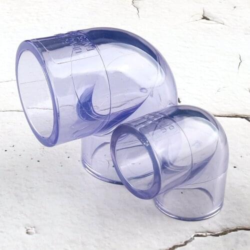 20-110mm UPVC Pipe 90 Degree Equal Elbow Connector Aquarium Fish Tank Transparent Garden Irrigation Water Supply Fittings