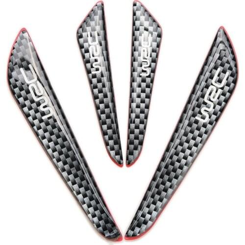 4PCS Car Sticker Door Protector Door Side Edge Protection Guards Stickers For Universal Car Carbon Fiber