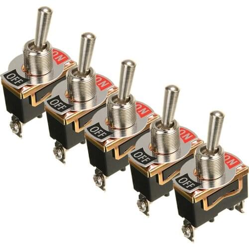 5Pcs SPST 2 Pin Heavy 15A 250V ON/OFF Rocker Toggle Switch with Waterproof Boot Rocker Swithc Fast Shipping