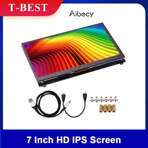 Aibecy 7 Inch HD IPS Capacitive Touchscreen Display 1024*600 Resolution Small Portable Monitor with USB HD Interface