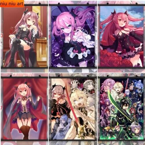 DIY Diamond Painting Ending Seraph Anime Diamond Mosaic Cross Stitch Kits Full Diamond Embroidery Room Decoration