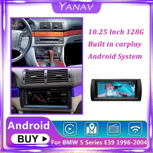 Android 10 Car Radio Touch Screen For BMW 5 Series E39 1996-2004 GPS Navigation Multimedia Player Built-in Carplay 10.25 Inch