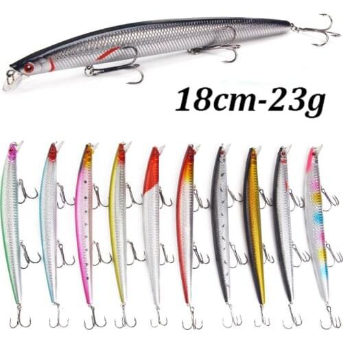 Big Minnow Fishing Lures Bait Artificial Hard Fake Fish Lures Saltwater Wobbler Fishing Hook Tackle 18cm-23g