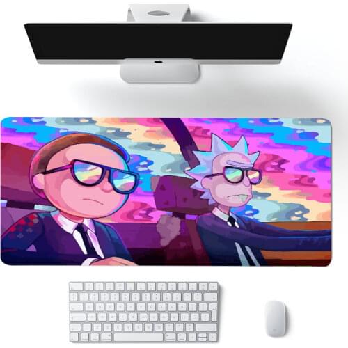 Large Locking Edge Anime Morty Gaming MousePad Speed Game Gamer Mousemat Soft CSGO Dota Laptop desk mat keyboard mouse pad gift