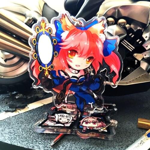 Fate/Grand Order Keychain Acrylic Double-Sided BL Stand Model Anime Fujimaru Ritsuka Jeanne d'Arc Saber Desk Decor Keyring