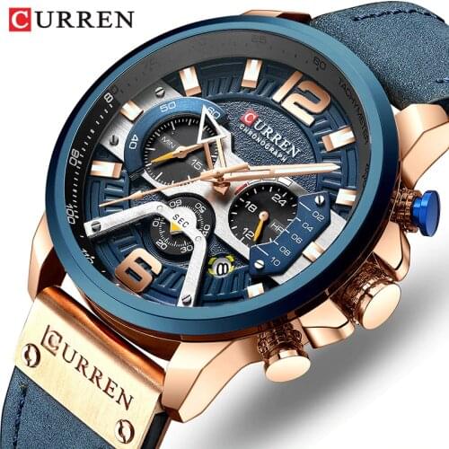 2019 Luxury Brand CURREN Men Analog Leather Sports Watches Mens Army Military Watch Male Date Quartz Clock Relogio Masculino