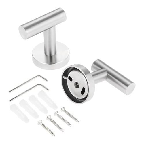 Dophee 1/2pcs bath coat hook Stainless Steel Single Robe Hook Wall Mounted Towel Hook Chrome polished Clothes Hook
