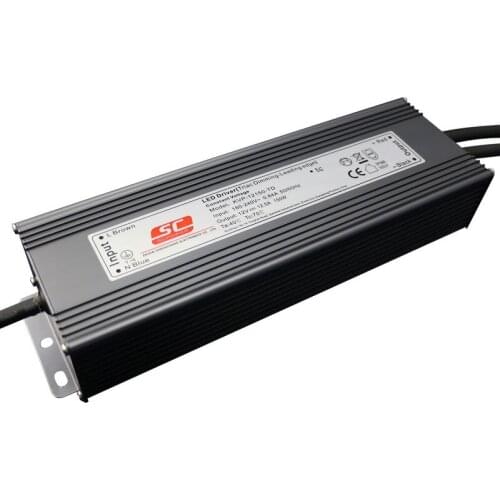 12V 24v 150W Triac led driver dimmable driver power supply, AC90-130V/AC180-250V input, Waterproof IP66 12v lighting transformer