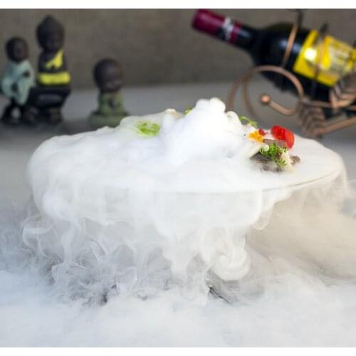 Environmental Health Creative Dry Ice Glass Cooking Tableware Luxury Hotel Dishes Salad Bowls Hollowware Molecular Handmade