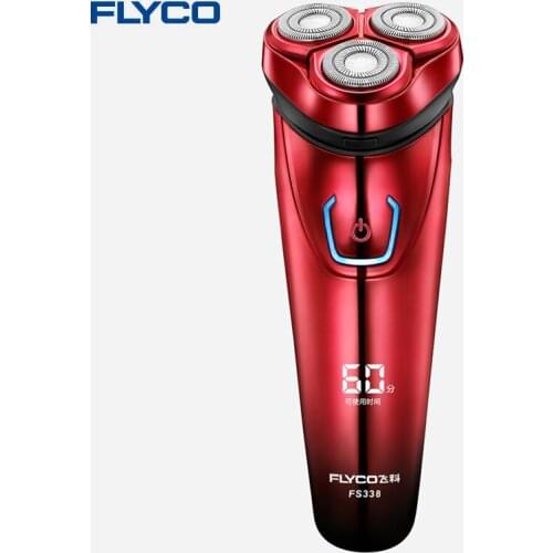Flyco FS338 Electric Shaver 100% Origianl Rechargeable 3D Floating Head Support Washable Shaver Led Light for Men