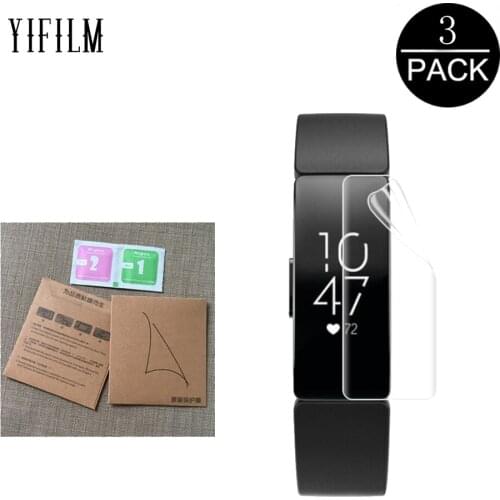3Pcs For Fitbit Inspire 2 Ultra Thin Soft TPU Hydrogel Screen Protector Film For Fitbit Inspire2 Watch HD Clear Film Not Glass