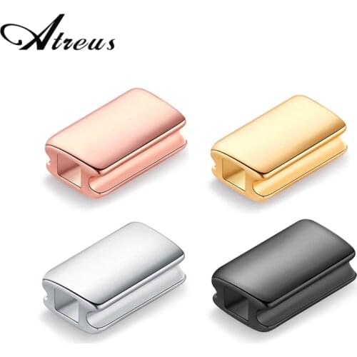 Atreus 10mm Smooth Rectangle Charms Metal Beads Geometric Copper Loose Spacer Beads For Jewelry Making Wholesale 3PCS